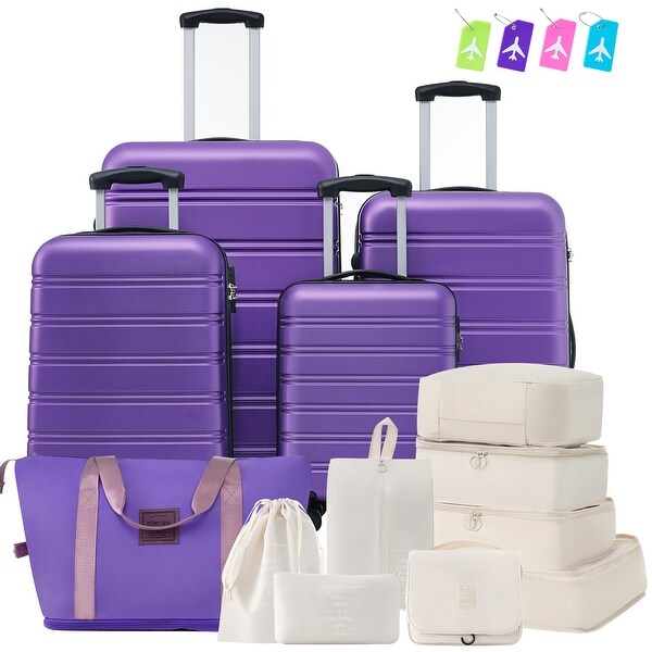 Hard Luggage Sets 4 pcs + Bag Spinner Suitcase wTSA Lock